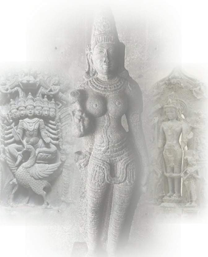 Stone sculptures from Indian temple art